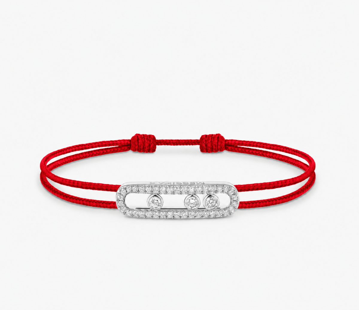 Messika Cord Bracelet - Red and Silver