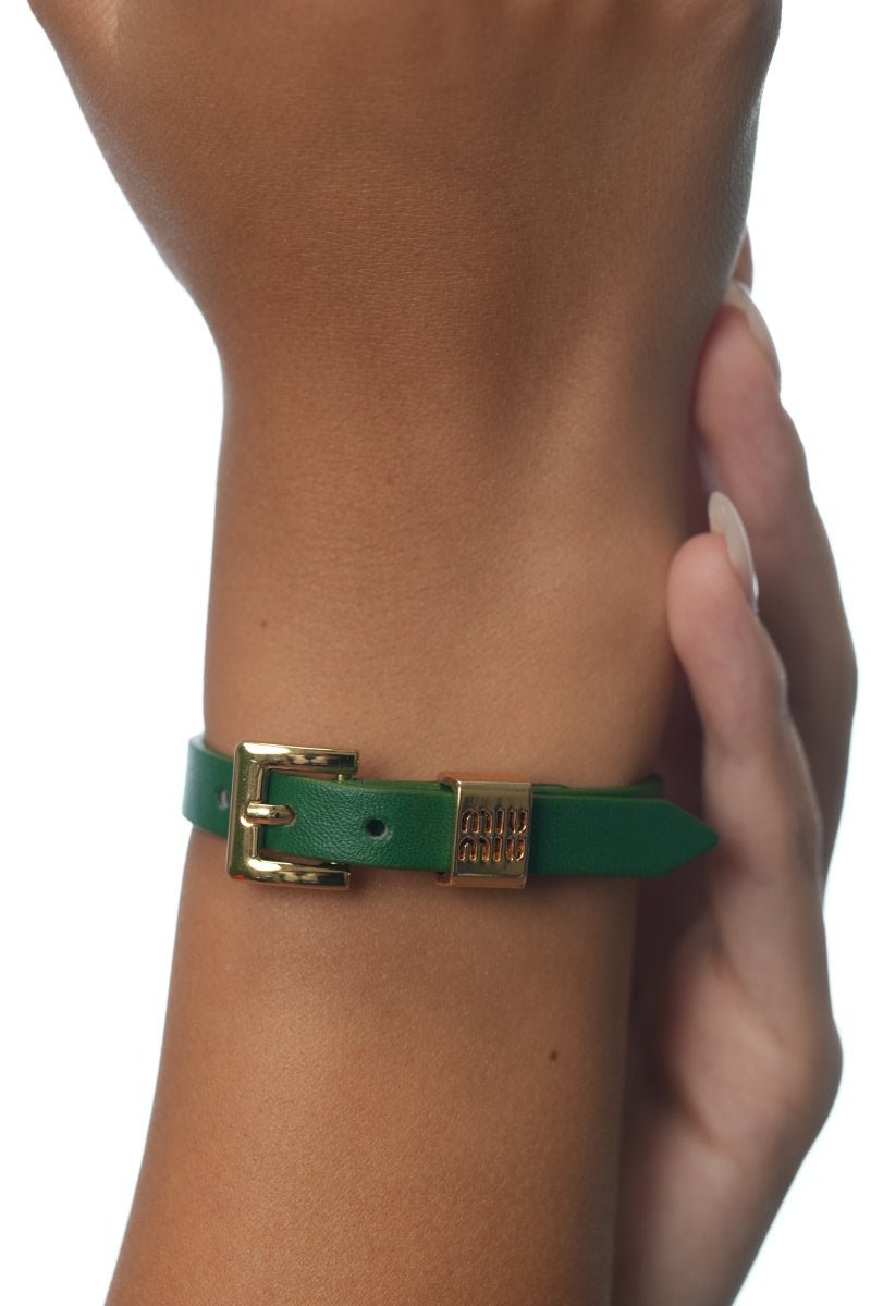 MiuMiu Leather Bracelet - WristWorthy