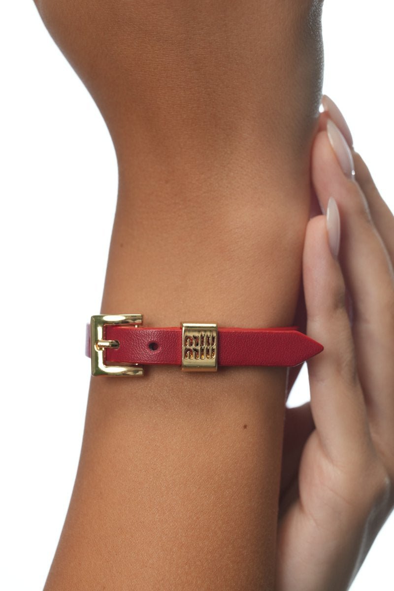 MiuMiu Leather Bracelet - WristWorthy