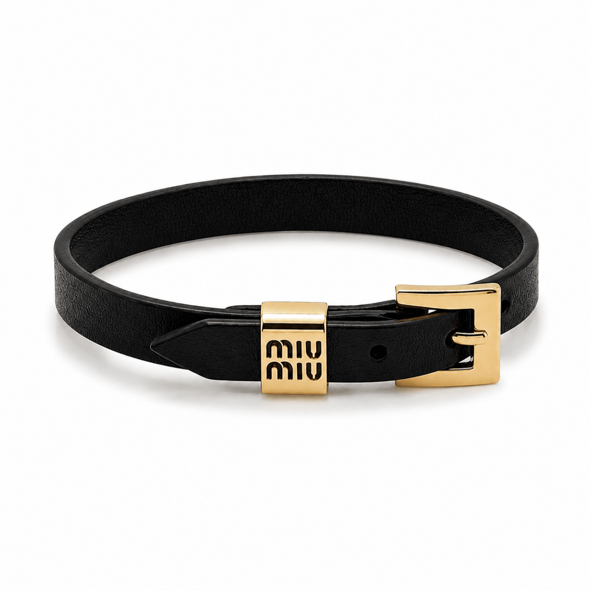 MiuMiu Leather Bracelet - WristWorthy