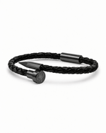 Nail Leather Bracelet - Full Black