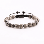 Stone Cord Bracelet - Gold Pyrite