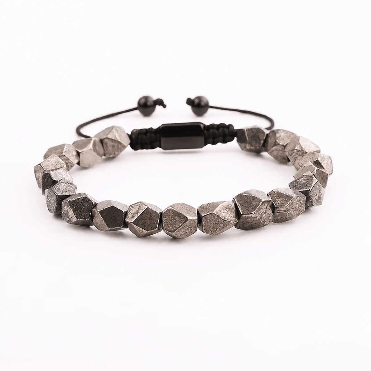 Stone Cord Bracelet - Gold Pyrite