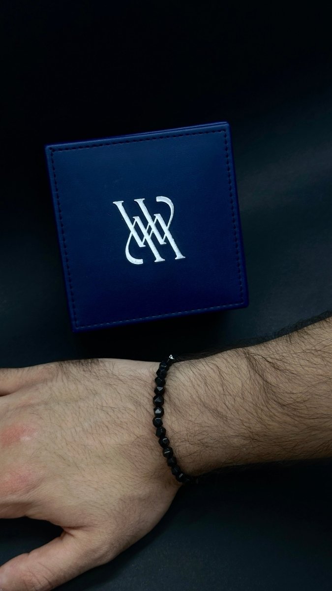 Stone Cord Bracelet - Black Agate
