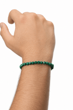 Stone Cord Bracelet - Green Malachite Agate