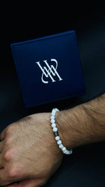 Stone Cord Bracelet - White Howlite