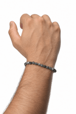Stone Cord Bracelet - Grey Jasper