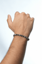 Stone Cord Bracelet - Gold Pyrite