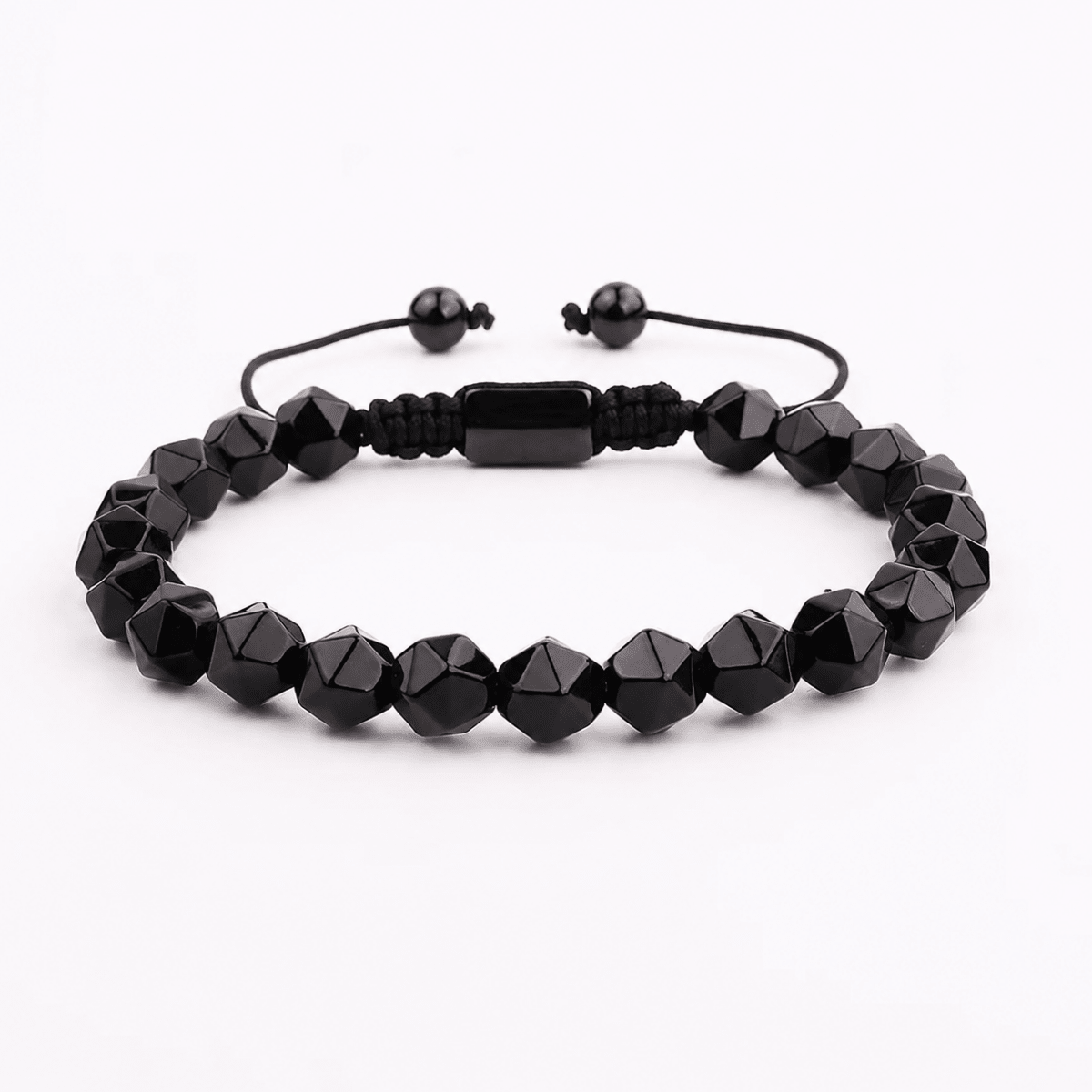 Stone Cord Bracelet - Black Agate
