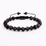 Stone Cord Bracelet - Black Agate
