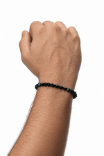 Stone Cord Bracelet - Black Agate