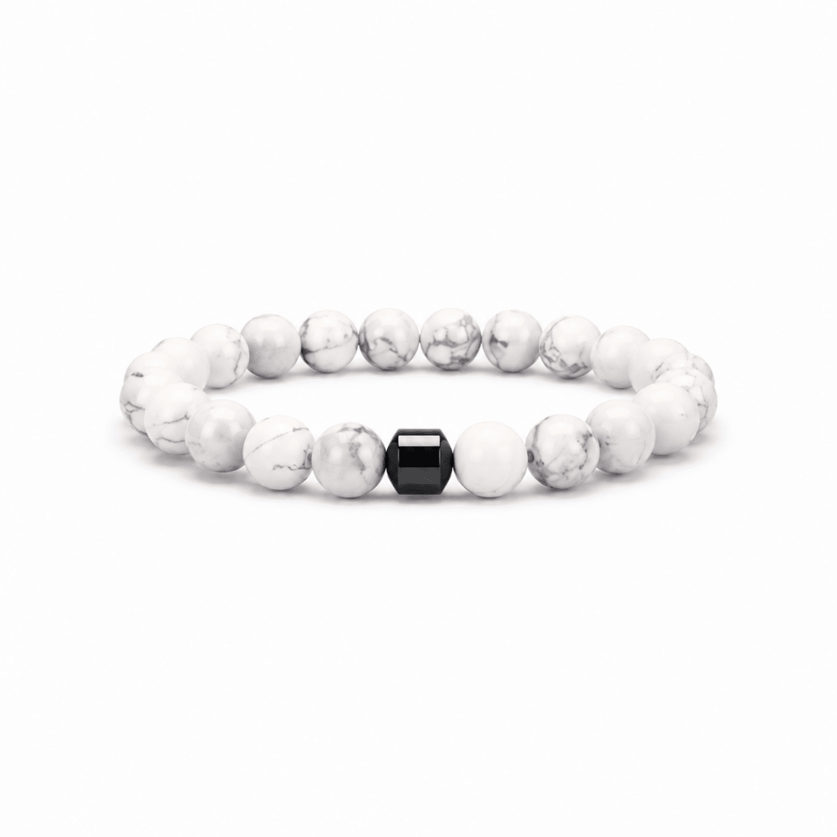 Stone Cord Bracelet - White Howlite
