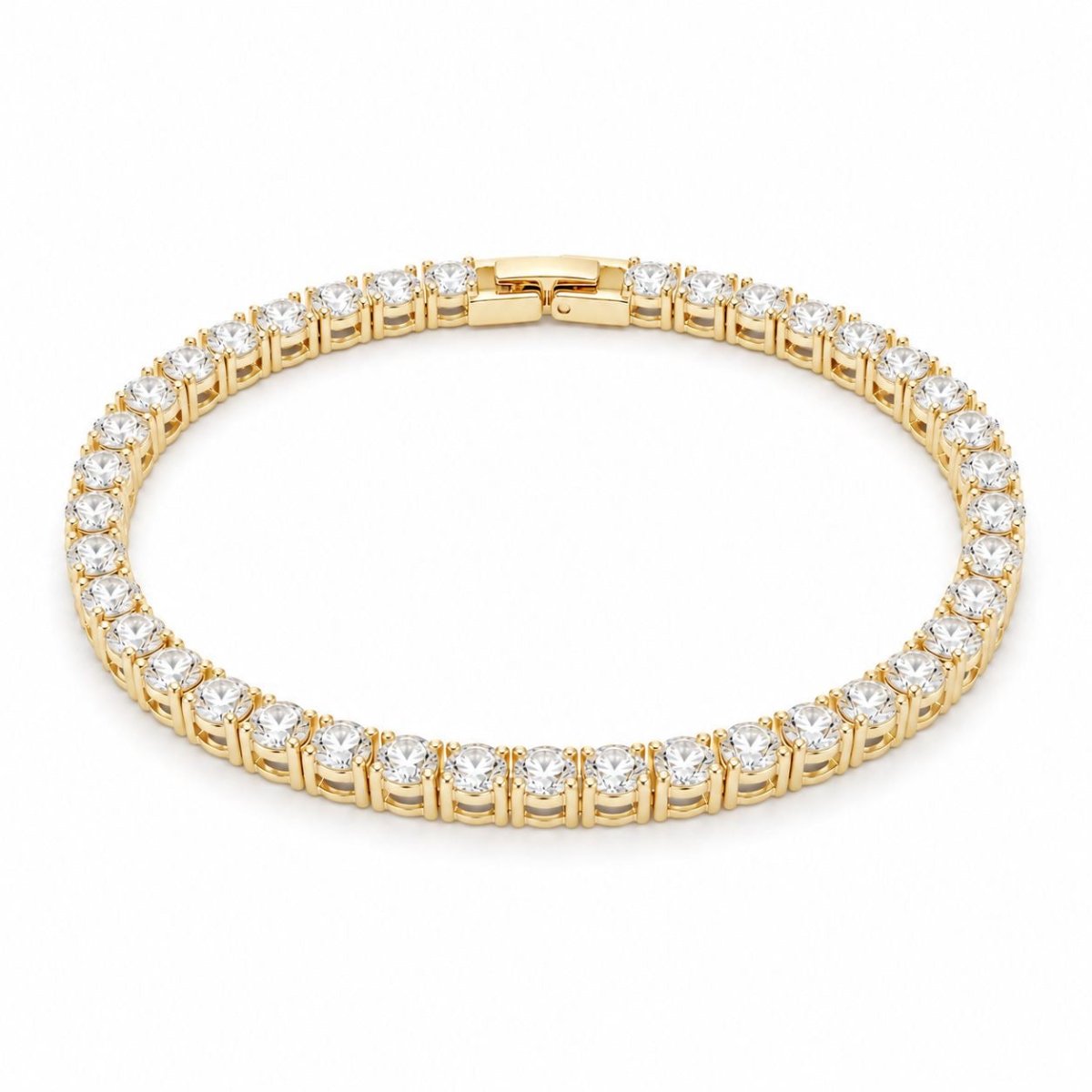 Tennis Unisex Bracelet - Gold