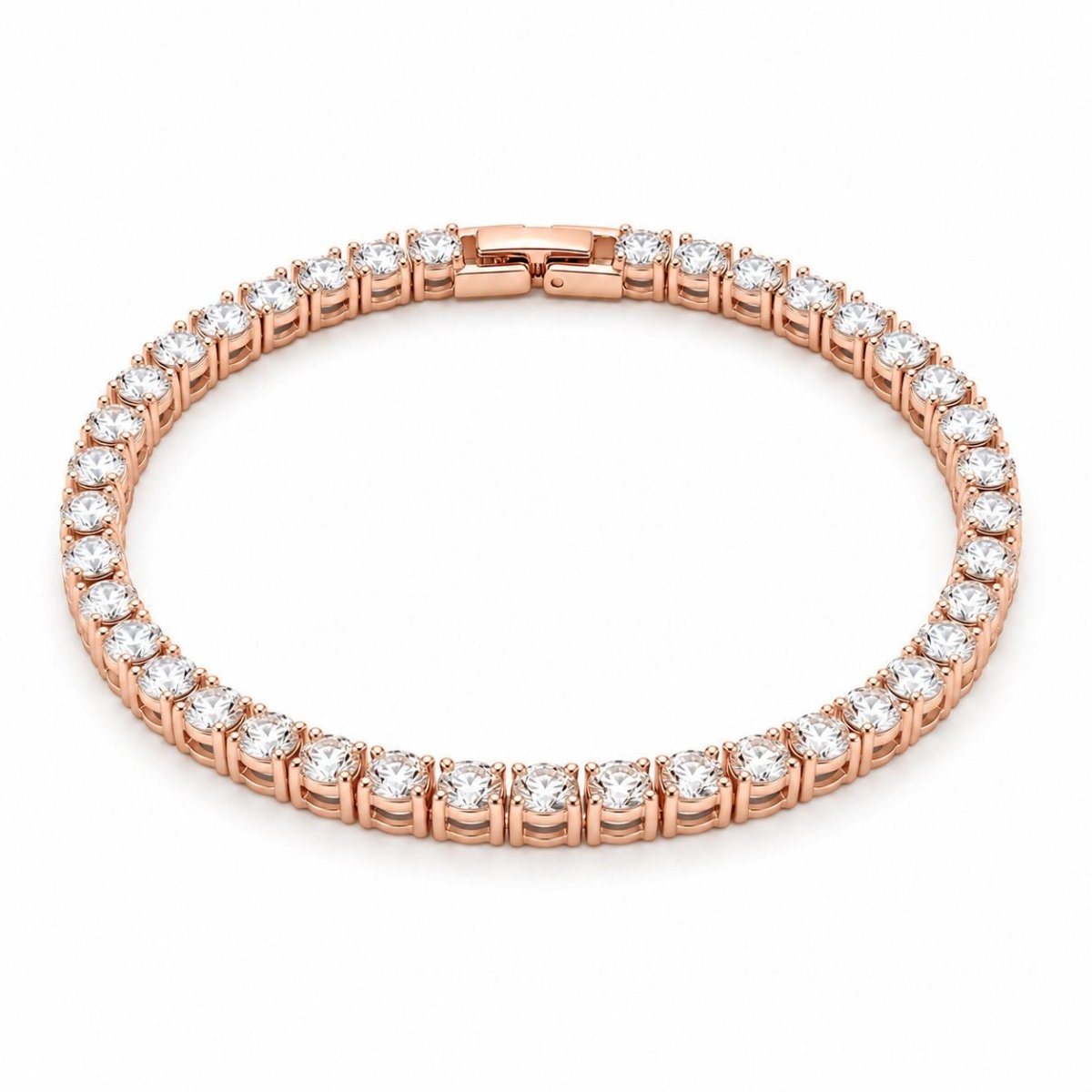 Tennis Unisex Bracelet - Rose Gold