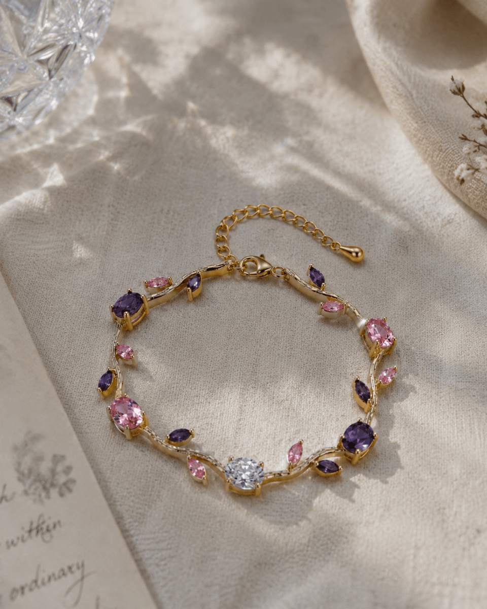 Tulips Bracelet - Violet Gold
