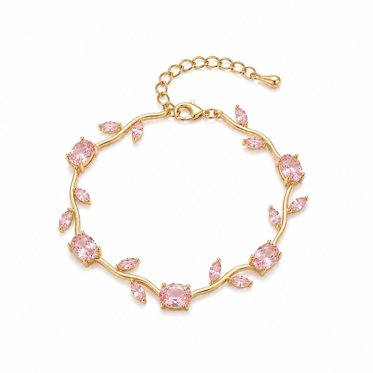 Tulips Bracelet - Blush Pink Gold#blush-pink-gold