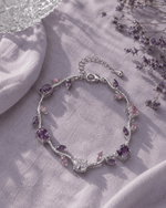 Tulips Bracelet - Violet Silver
