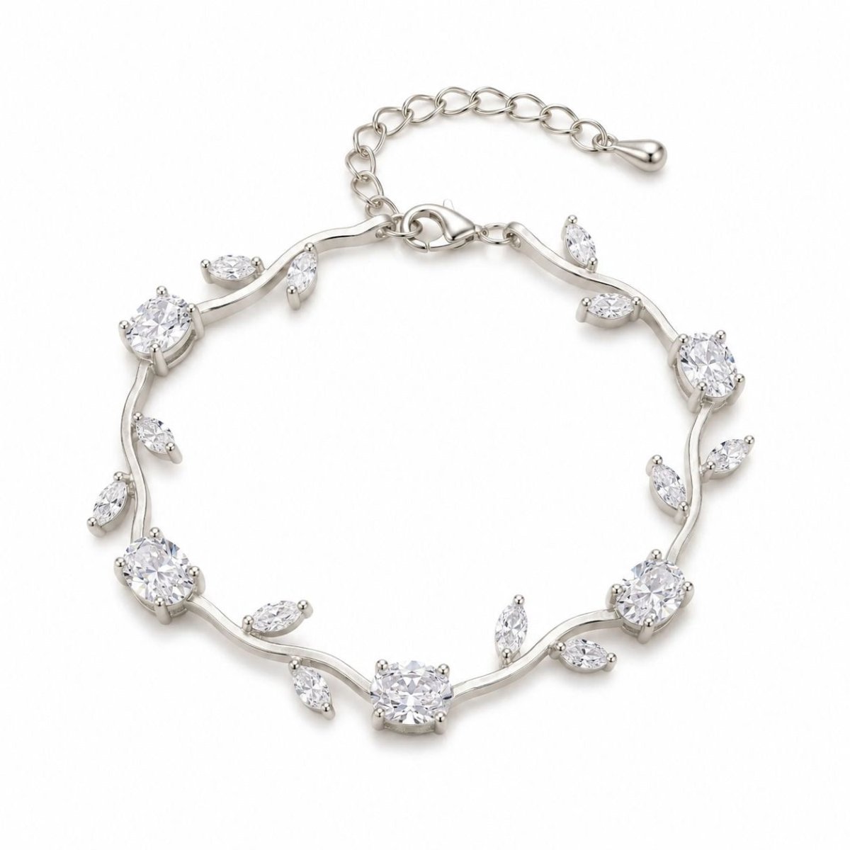 Tulips Bracelet - Crystal Silver