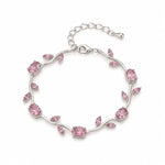 Tulips Bracelet - Blush Pink Silver