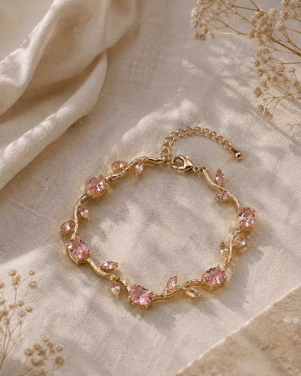 Tulips Bracelet - Blush Pink Gold