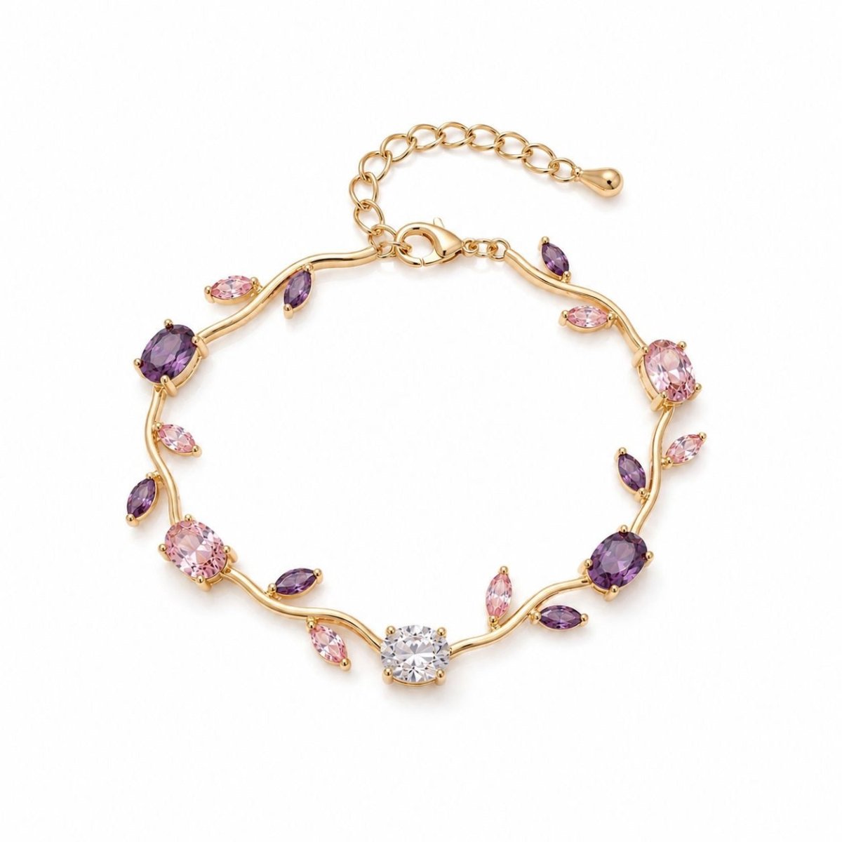 Tulips Bracelet - Violet Gold